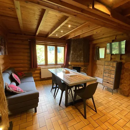 Le Grand Cerf Chalet En Rondins Avec Spa Jacuzzi La Bresse Exterior photo